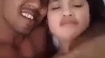 Indian newly married wife boob press romance