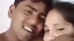 Indian newly married wife boob press romance