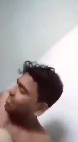 Indian newly married wife boob press romance