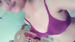 Indian girl stripping bra and viral boob show