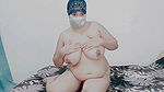 Arab Niqab Chubby Showing Big Tits and Pussy
