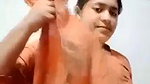 salwar suit girl stripping and playing with boobs