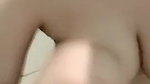 hijab girl horny fingering in public bathroom