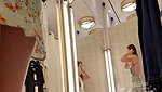 Hidden cam Girl changing clothes in mall caught