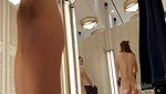 Hidden cam Girl changing clothes in mall caught