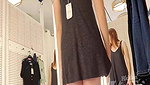 Hidden cam Girl changing clothes in mall caught