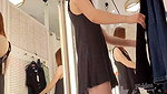 Hidden cam Girl changing clothes in mall caught
