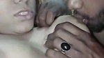lover sucking girlfriend boobs in selfie sex