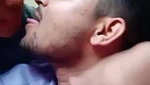 horny lovers kissing and GF boob press MMS