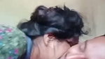 horny lovers kissing and GF boob press MMS