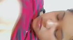 cute girlfriend boobs show on Snapchat app