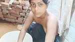 cute village wife nude bath and standing sex