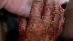 Mehendi hands Indian girl blowjob big dick