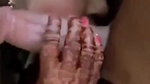 Mehendi hands Indian girl blowjob big dick