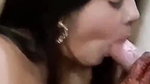 Mehendi hands Indian girl blowjob big dick