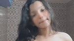 cute girl boob press in topless in bathroom