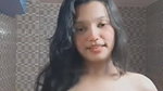 cute girl boob press in topless in bathroom