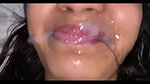 Girl freind taking cumshot to mouth