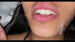 Girl freind taking cumshot to mouth