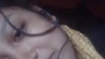 cute smiling girlfriend boob show to lover