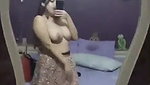 topless mirror video of big boobs girlfriend