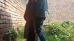 Indian outdoor xxx standing doggy sex of lovers