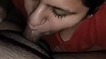 bhabhi giving desi blowjob with cleavage show