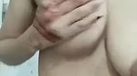 slim Indian girl boobs show and pressing