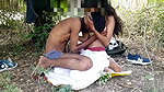 mask girl porn sex outdoors with blowjob