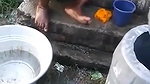 village bhabhi outdoor nude bath caught by devar