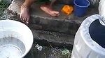 village bhabhi outdoor nude bath caught by devar