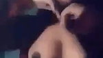 round big boobs girl posing topless viral show