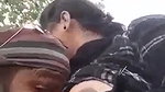 beautiful girl big boobs sucked outdoors