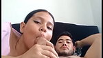 HOT LATINA COUPLE BLOWJOB