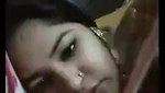 cute desi girl boob show to lover on video call