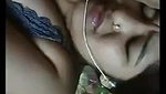 cute desi girl boob show to lover on video call