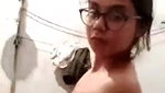 Indian cute girl in glasses showing nude body