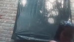 Bengali village girl bathing outdoors clip