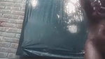 Bengali village girl bathing outdoors clip