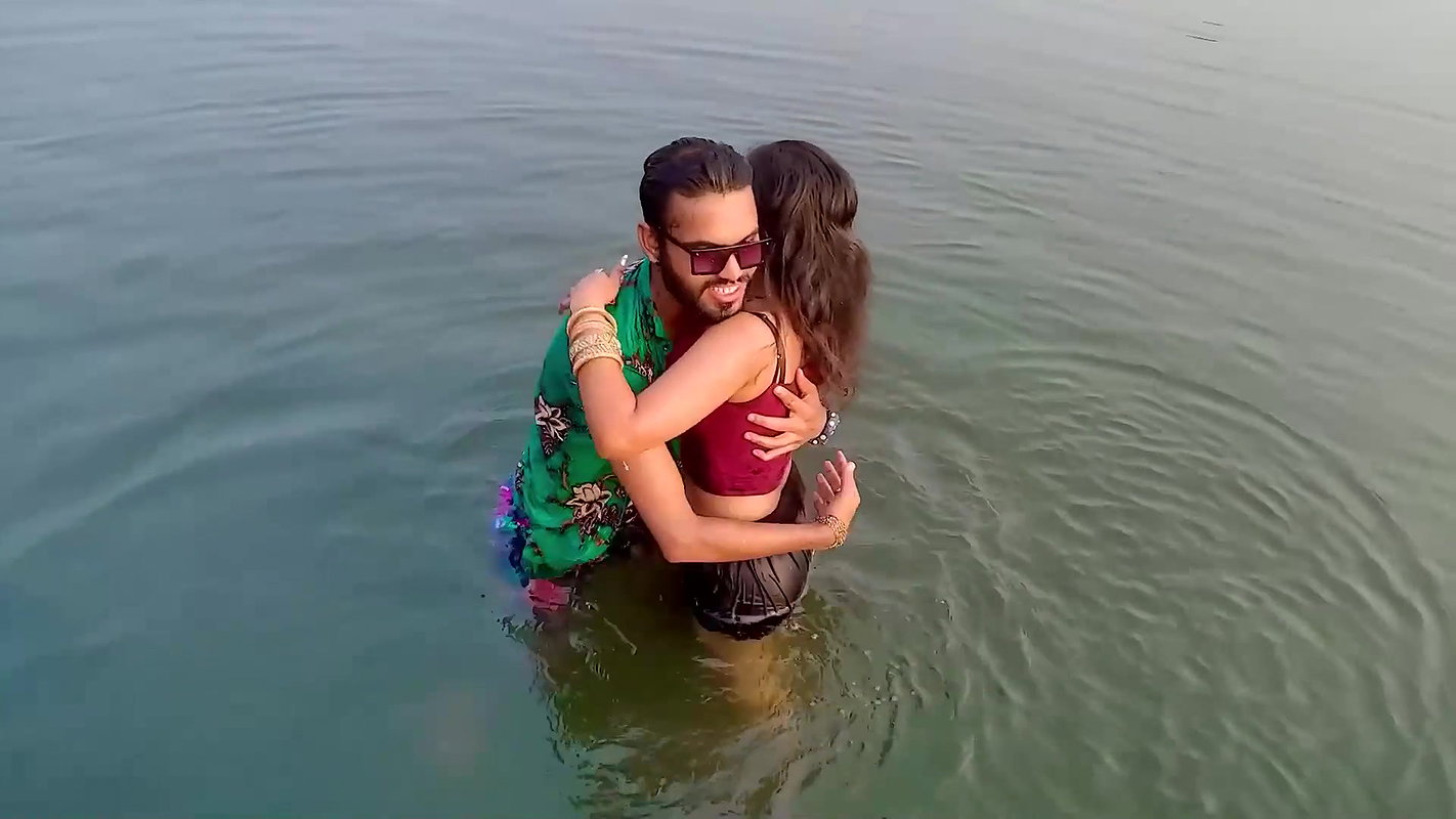 Booby Girl Gets Boobs Grabbed Smooched During Song Making in River