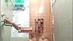 chubby aunty bathing