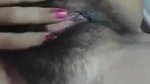 Beautiful village girl hairy pussy fingering clip