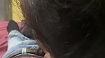 Desi girl giving blowjob with deep cleavage show