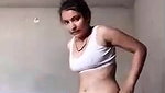Desi girl putting powder on bushy pussy
