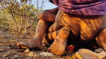 Desi aunty outdoor village
