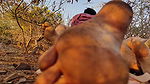 Desi aunty outdoor village
