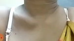 MILF aunty showing boobs out from saree and bra