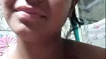 smiling beautiful girl topless on video call