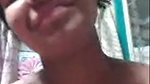 smiling beautiful girl topless on video call