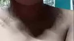 smiling beautiful girl topless on video call